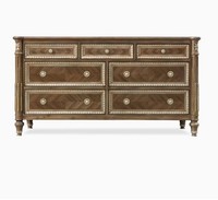 Lit double de style français Versailles Rose Court, lit rembourré, mobilier français, lit double pour chambre à coucher, mobilier de chambre de villa