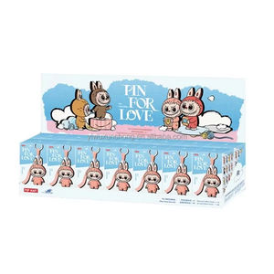 دبوس البوب مارت الأصلي Labubu V4 لسلسلة الحب رمز قطيفة قلادة صغيرة على شكل قلب (، صندوق مخفي محشو بالأرقام - Product Image 3