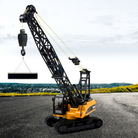 Grue à chenilles télécommandée HUVELON 1/14, véhicule de construction télécommandé, 360° °   Rotation, lumière LED, son du moteur, qualité professionnelle