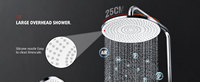 Ensemble de pomme de douche chromée de 10 pouces avec douchette à main et barre coulissante réglable, robinet de douche mural pour salle de bain
