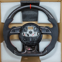 Volant de voiture en fibre de carbone et suède artificiel personnalisé et amélioré pour Audi A3 A4 A5 A6 C6 C7 C8 S4 S5 S6 B7 B8.5 B8 B9.