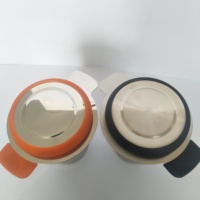 Infuseur à thé en vrac à double poignée, en maille fine, écologique, avec couvercle, filtre en métal argenté réutilisable