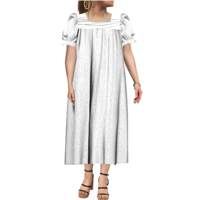 2023 automne blanc dimanche micronésie Mumu Muumuu robe micronésienne personnalisé polynésien Tribal imprimé MIDI robes gonflées femmes