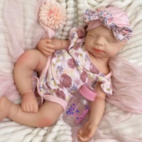 49cm Detaillierte Handgefertigte Realistische Silikon-Reborn-Babypuppe Weiche Silikon-Schlafpuppe mit Offenem Mund Pascale-Puppen als Weihnachtsgeschenk