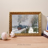 Tableaux décoratifs muraux de paysages européens et de fleurs, impressions haute définition, encadrés en bois, à suspendre, toile de luxe pour mariage