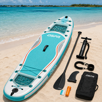Tabla de SUP Recreativa para Turismo, Venta al Por Mayor, Logotipo Personalizado OEM, con Ventanas Dobles Transparentes para Paseos por Lagos y Aventuras Vacacionales