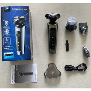 Nouveau <span class=keywords><strong>Rasoir</strong></span> Électrique Rotatif 3D USB pour Voiture, Lavable Corps Entier, Couteau à Barbe Quatre-en-un, Rechargeable, Cinq Lames IPx4 pour <span class=keywords><strong>Bikini</strong></span> - Product Image 6
