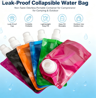 Sac et récipient à eau pliables, sans odeur, design portable et anti-fuite pour le camping en plein air