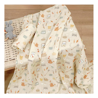 Kangobaby 2 couches de matériaux en coton de bambou pour bébé doux respirant impression personnalisée couvertures d'emmaillotage