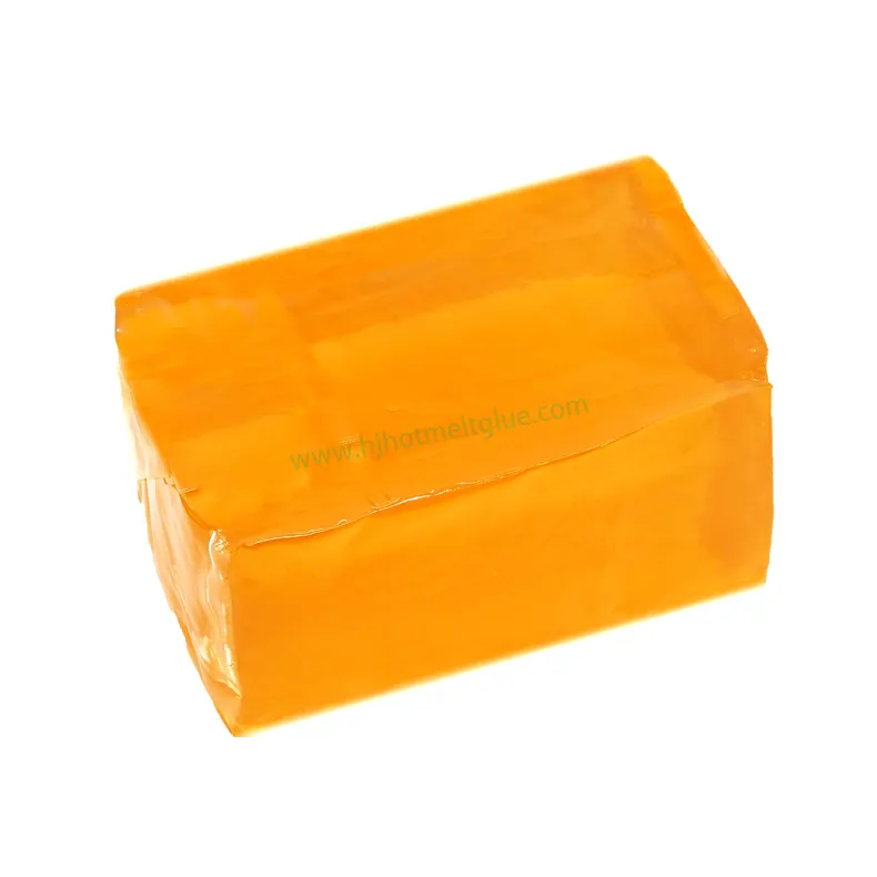 Pelumas lem perekat meleleh panas bentuk blok warna kuning untuk lantai plastik dengan ketahanan suhu tinggi