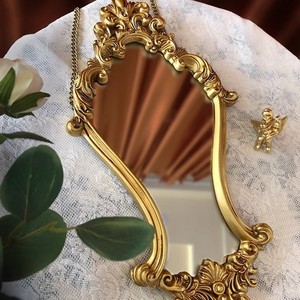 Vintage Carved Beauty <b>Mirror</b> Antique Light Luxury Wall Hanging European Style <b>Mirror</b> <b>Makeup</b> <b>Mirror</b> Combination Wall Decoration - Product Image 3
