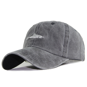 Phổ biến thế hệ 1 thể thao đường phố Mũ bóng chày rửa thêu cá mập thiết kế tính năng vải phổ biến - Product Image 3