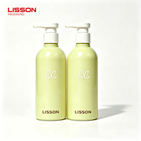 Flacon de shampoing liquide en aluminium de luxe de 350 ml avec tête de pompe, flacon pompe pour gel douche, pour salon professionnel, soins capillaires