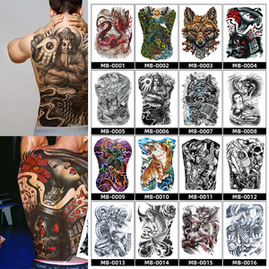 Tatuajes Temporales de Espalda Completa, Adhesivos de Transferencia por Agua, No Tóxicos, Arte Corporal Masculino, Diseños Grandes a Prueba de Agua para Decoración de Espalda - Product Image 1