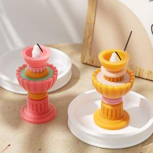 Cylindre géométrique pour Jenga Moules <span class=keywords><strong>en</strong></span> silicone pour bougie Moule <span class=keywords><strong>en</strong></span> résine pour la décoration intérieure Outils pour gâteaux - Product Image 1