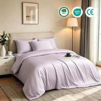 Parure de lit en bambou de qualité supérieure, taille King, coutures renforcées, literie durable, luxueuse, douce, rafraîchissante, respirante, 300 fils au pouce carré