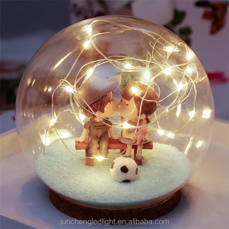 새로운 디자인 귀여운 Led 밤 빛 만화 패턴 침실 휴일 홈 거실 장식 공 램프 크리스마스 어린이 선물