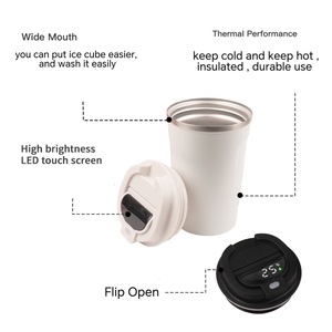 Tazas y tazas térmicas de té y café con aislamiento recubierto de polvo de acero inoxidable de doble pared con logotipo personalizado superventas al por mayor - Product Image 2