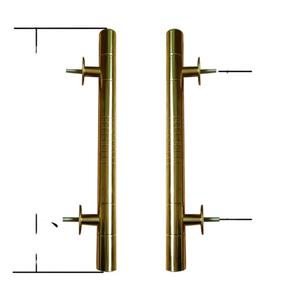 Manijas Grandes de Madera para Puertas y Ventanas Estilo Antiguo con Acero Inoxidable y Hierro, Accesorios Retro Rurales para Puertas - Product Image 2