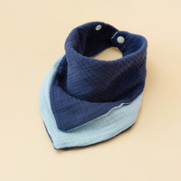 Bavoirs carrés et triangulaires en mousseline de coton patchwork 4 couches unisexe pour bébé, serviette 2-en-1 pour nouveau-né 0-1 an, vente en gros