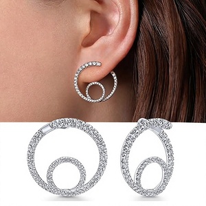 ต่างหูเม็ดกลมชุบเงินสำหรับผู้หญิง | เครื่องประดับแฟชั่นมีสไตล์ - Product Image 2