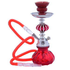 JC JC-514 Chicha de Haute Qualité pour Fumeurs, 11x27cm, Tube Unique, Style Égyptien Classique, Chicha en Verre et Métal Portable - Product Image 1