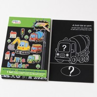 Carnet de griffonnages magiques personnalisé par le fabricant, kits de griffonnages, cadeaux pour enfants, jouet avec stylo en bois