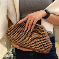 Sac à main de plage en crochet doré fait à la main, sacs de soirée, sacs à main de luxe pour femmes