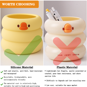 Organizador de Escritorio de Silicona Flexible, Libre de BPA, con Soporte para Lápices y Almacenamiento de Brochas de Maquillaje, Personalizable con Logotipo en 2D y 3D - Product Image 5