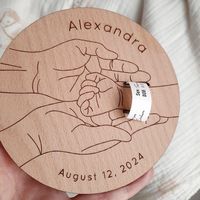 Support en bois pour bracelets de nouveau-né, décoration de chambre de bébé avec nom, annonce de naissance, cadeau souvenir de l'hôpital