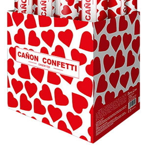 Cañón de Confeti Redondo de Papel Rojo de 50 cm, Personalizable, de Alta Calidad para Fiestas y Bodas - Product Image 4
