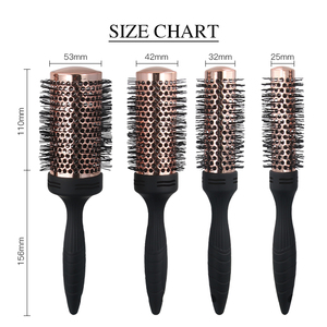 <span class=keywords><strong>Spazzola</strong></span> rotonda in ceramica per asciugatura a soffiaggio <span class=keywords><strong>spazzola</strong></span> per capelli rotondi per soffiare fuori setola resistente al calore per eliminare l'effetto crespo e statico - Product Image 5