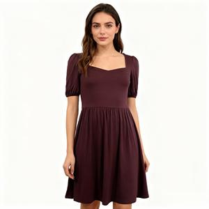 Abiti <span class=keywords><strong>Lunghi</strong></span> Casual di Grande Successo, <span class=keywords><strong>Eleganti</strong></span>, Morbidi ed Elasticizzati con Scollo Quadrato e Arricciatura in Vita - Product Image 3