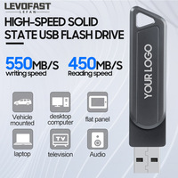 LEVOFAST Nuevo OEM Diseño de logotipo personalizado Disco U de estado sólido portátil Anti-Huella digital 64GB 128GB