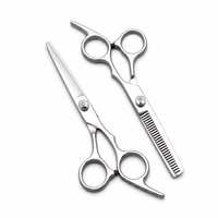 Ensemble professionnel de 2 outils de coiffure, ciseaux à effiler de 6 pouces en acier inoxydable, ciseaux droits pour couper les cheveux