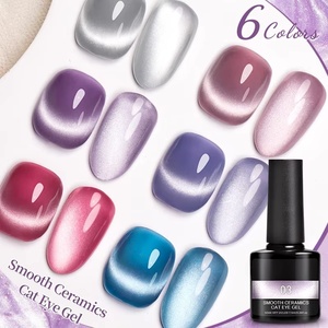 Esmalte de <span class=keywords><strong>Uñas</strong></span> en Gel Magnético Semipermanente con Efecto Ojo de Gato, Brillante y con Purpurina, Estilo Cerámica Suave - Product Image 4