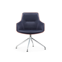 Vente directe d'usine de meubles chaises ergonomiques en cuir à dossier central chaise de direction sans roues