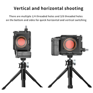 Kit de cage pour appareil photo en alliage d'aluminium avec poignée supérieure, poignée latérale en bois, griffe froide et rail NATO pour Sony <span class=keywords><strong>ZV</strong></span>-<span class=keywords><strong>E1</strong></span> - Product Image 3