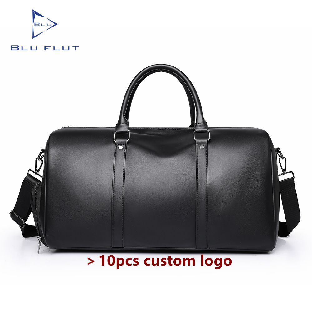Customized Logo Vegan Leather Weekend Overnight Duffle Bag Women Gym Sports Luggage Tote Duffle Bag Custom Travel Bags for Men