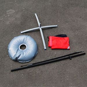 ธงโฆษณาแบบหยดน้ำพิมพ์ดิจิทัลกลางแจ้งด้านเดียวสำหรับโปรโมทโรงงาน พร้อมเสาตั้งและฐานแบบว่าว - Product Image 5