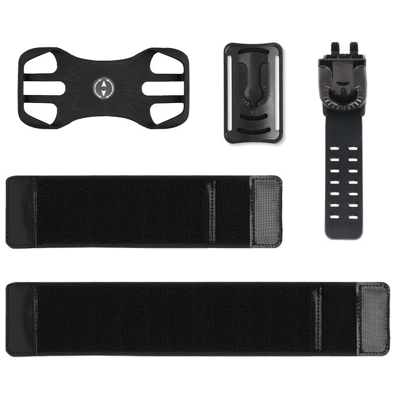 ที่วางโทรศัพท์มือถือแบบคล้องแขนกว้างสี่เล็บ3in1สีดำคลาสสิก