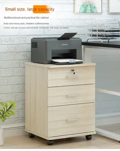 Archivador Móvil de Madera con Cajones de Acero Modernos y Cerrables, Sin Instalación, para Almacenamiento de Archivos, Oficina, Hogar, Taller, Almacén - Product Image 2