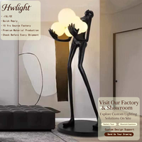 Lampadaire d'angle en résine nordique, design moderne et minimaliste, avec LED, pour salon, décoration artistique