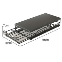 Étagère de rangement multifonctionnelle en acier au carbone durable pour capsules de café avec tiroir coulissant, organisateur de présentation pour la maison et le bureau