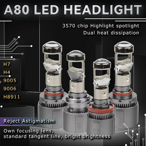 Bombillas LED A80 para Faros Delanteros, Mini Proyector, Resistentes al Agua, Haz de Luz Concentrado, Luz Alta/Baja, H4, Luces Antiniebla, Ajuste Universal - Product Image 3