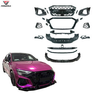 Accessoires automobiles : Pare-chocs avant avec calandre centrale et lèvre avant pour <span class=keywords><strong>Audi</strong></span> <span class=keywords><strong>A3</strong></span> à RS3 2021-2023 - Product Image 2