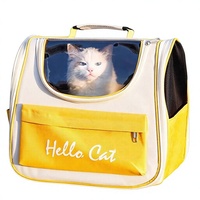 Haustier-Rucksack für Katzen und Hunde - Tragbar, Faltbar, Atmungsaktiv, Wasserdicht, Canvas-Design, Farbblockierung, 7kg Kapazität, Bissresistent