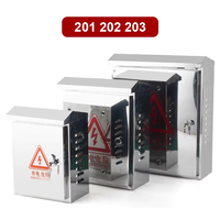 Caja de Distribución para Cámaras de Seguridad CCTV para Exteriores, con Carcasa de Acero Inoxidable Impermeable y Cerradura, Modelo 201/202/203