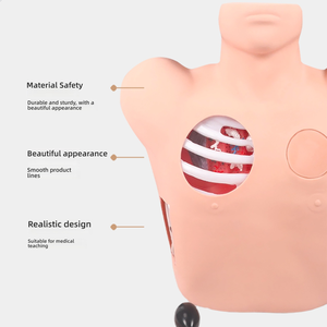 แบบจำลองฝึกหัดการเจาะและระบายน้ำในช่องท้องทรวงอกขั้นสูง - เครื่องจำลองภาวะเลือดและอากาศอุดตันในทรวงอกสำหรับการฝึกอบรมฉุกเฉินทางการแพทย์ - Product Image 5