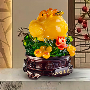 Estatua Tradicional China de Rana del Dinero de Resina, Sapo de Tres Patas de la Suerte para la Riqueza y la Prosperidad, Decoración Feng Shui - Product Image 4